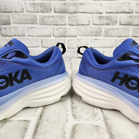 Hoka One One Bondi 8 Women's Sz 10 B Blue Running Walk Gym Athletic Comfort Shoe - Picture 4 of 10